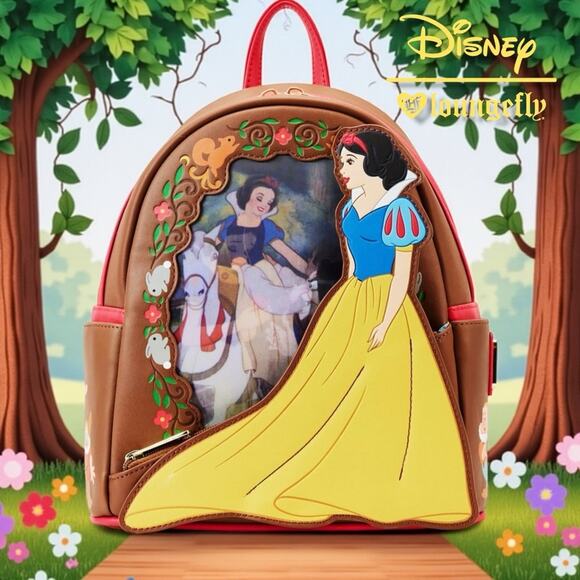 Loungefly Disney Snow White Lenticular Princess Series Mini Backpack NWT! - Picture 2 of 7
